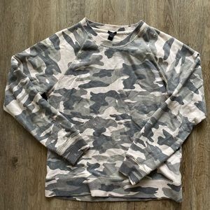 J Crew Crew-Neck Camo Sweatershirt